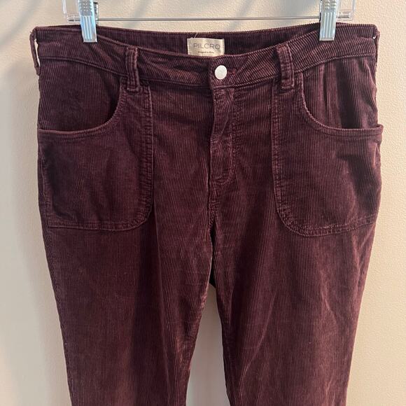 Pilcro Plum Purple The Icon Flare Corduroy Pants Size 31 - Picture 2 of 9